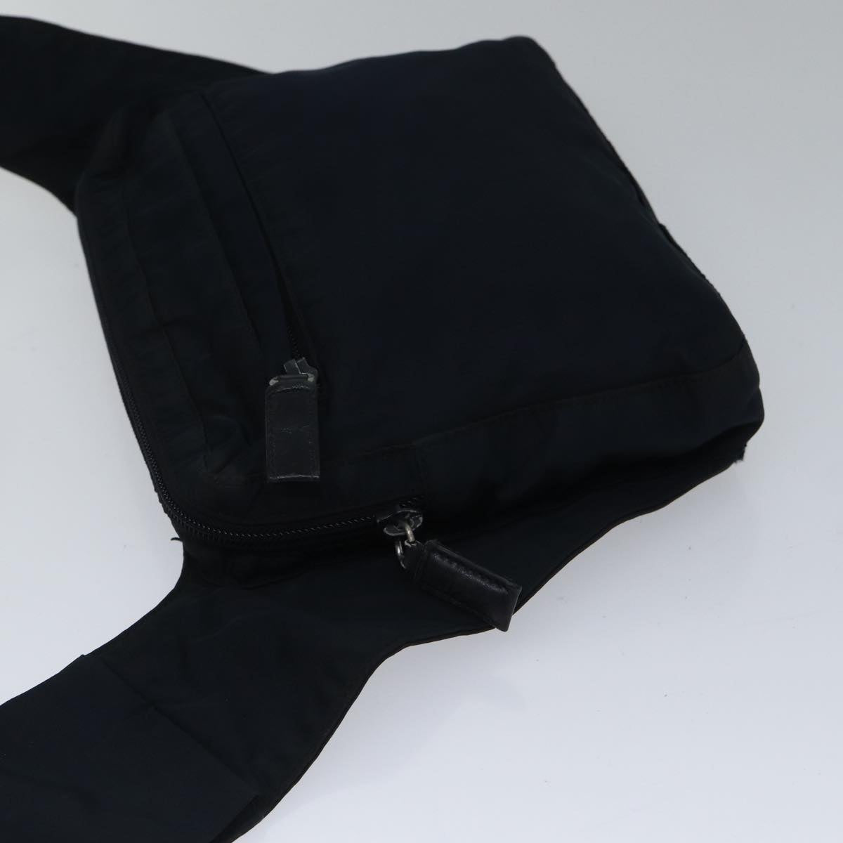 Luxury Prada Body Bag Nylon Navy Silver 88720