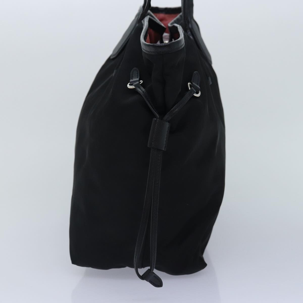Luxury Prada Tote Bag Nylon Black Silver 88799