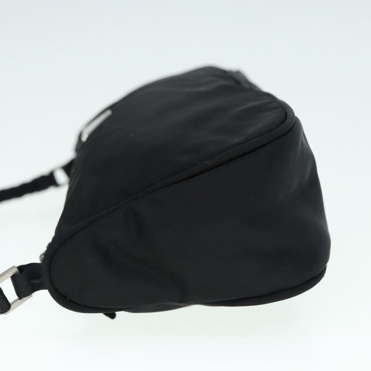 Luxury Prada Accessory Pouch Nylon Black Silver 88835