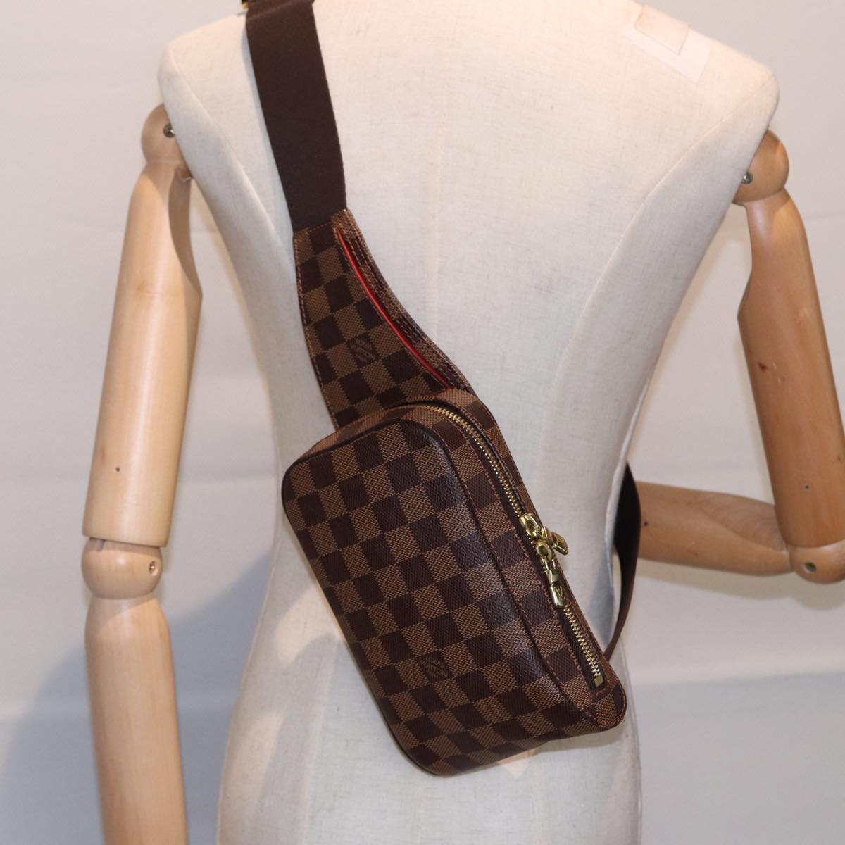 LOUIS VUITTON Damier Ebene Geronimos Shoulder Bag N51994 LV 88892A