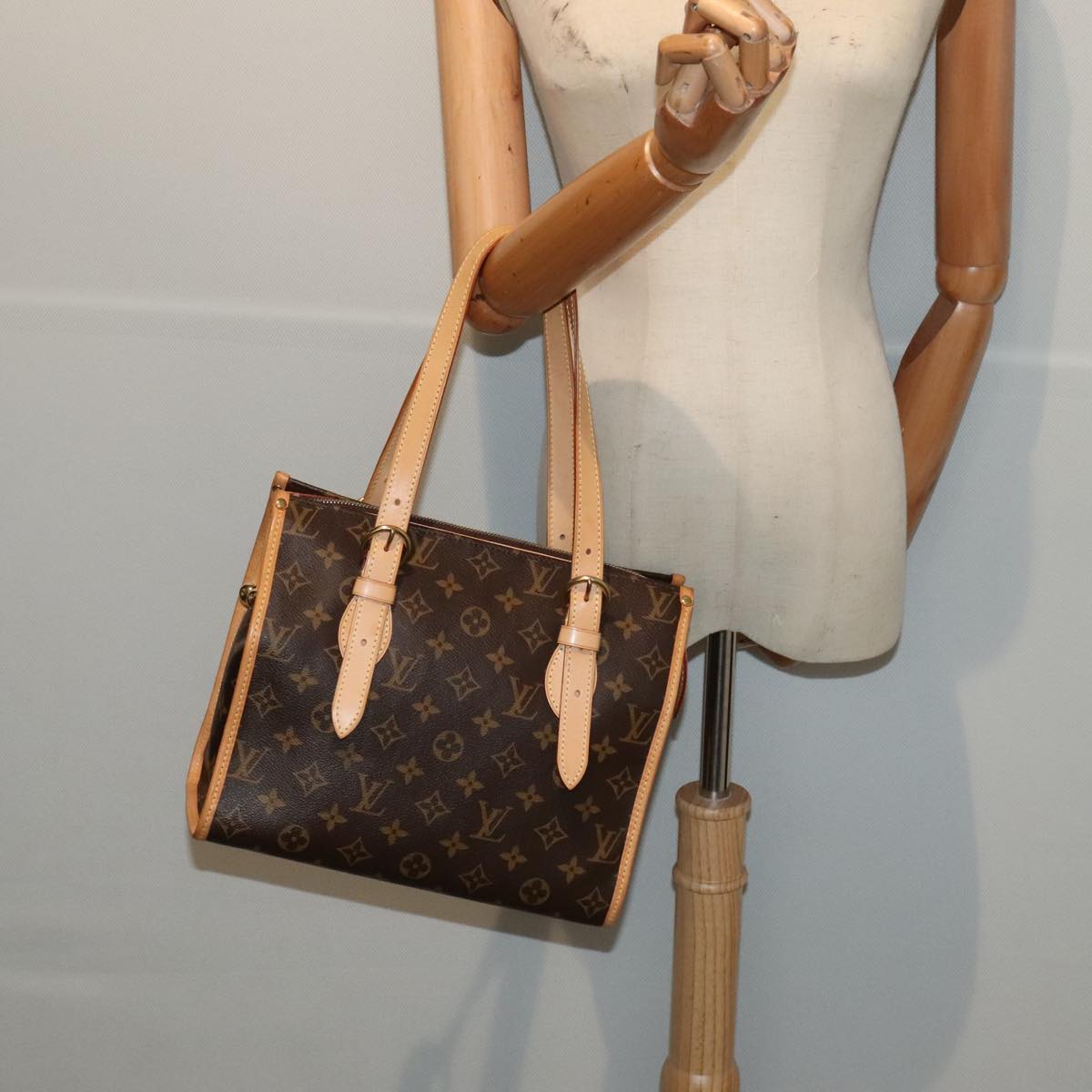 LOUIS VUITTON Monogram Popincourt Haut Hand Bag M40007 LV 88915