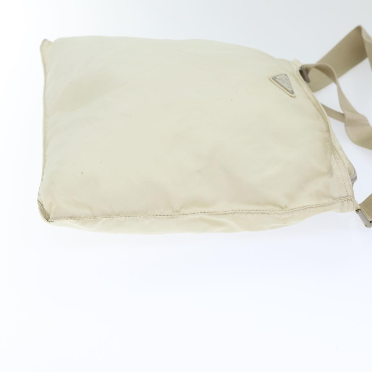 Luxury Prada Shoulder Bag Nylon White Silver 88961