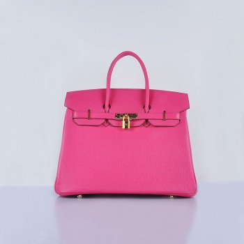 Luxury Hermes Birkin 35cm Togo Leather Handbags Rose Golden