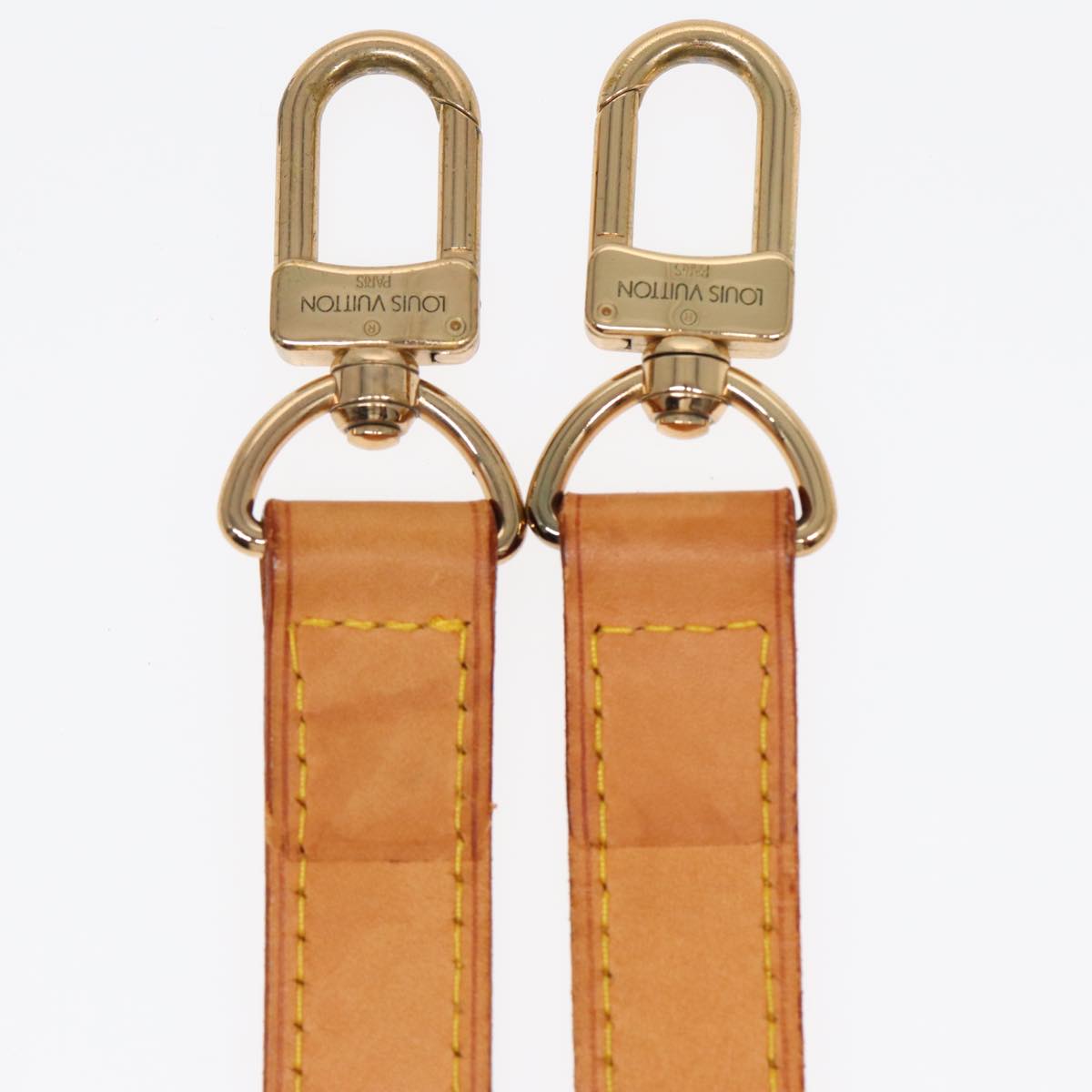 LOUIS VUITTON Adjustable Shoulder Strap Leather 37""-43.7"" Beige LV 89016