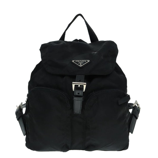 Luxury Prada Backpack Nylon Black Silver 89036