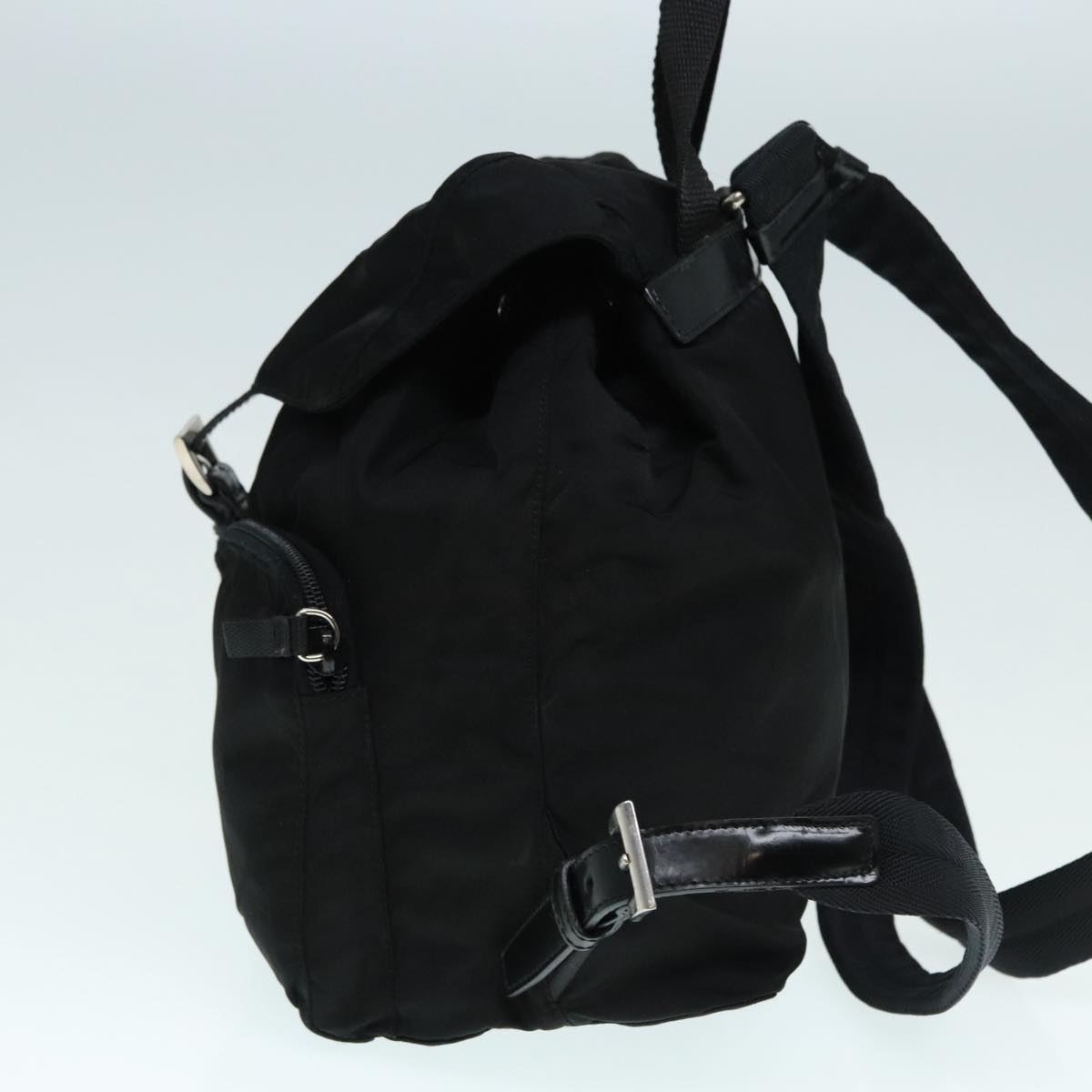 Luxury Prada Backpack Nylon Black Silver 89036