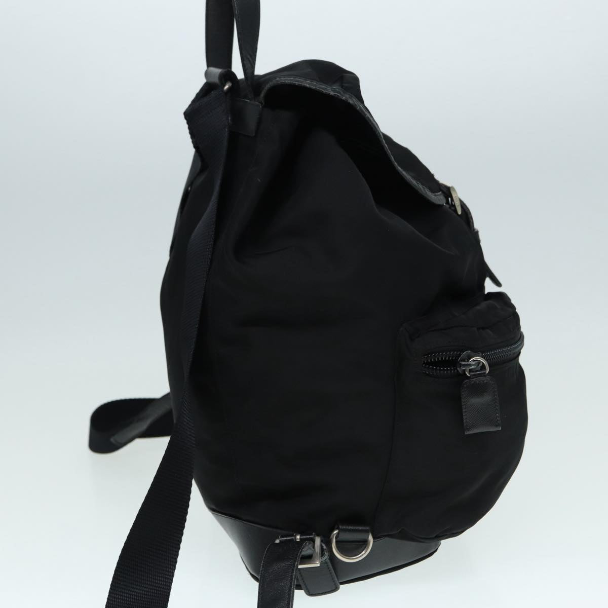 Luxury Prada Backpack Nylon Black Silver 89040