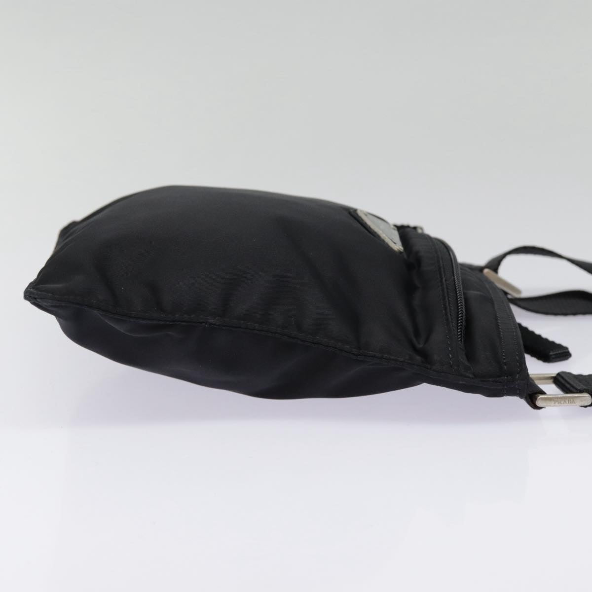 Luxury Prada Shoulder Bag Nylon Black Silver 89042
