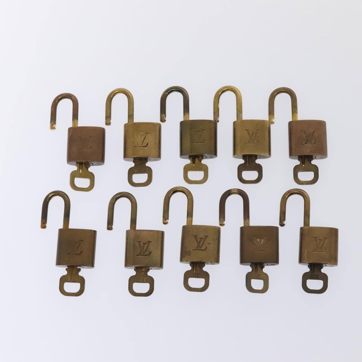 LOUIS VUITTON Padlock 10set metal Gold Tone LV 89070