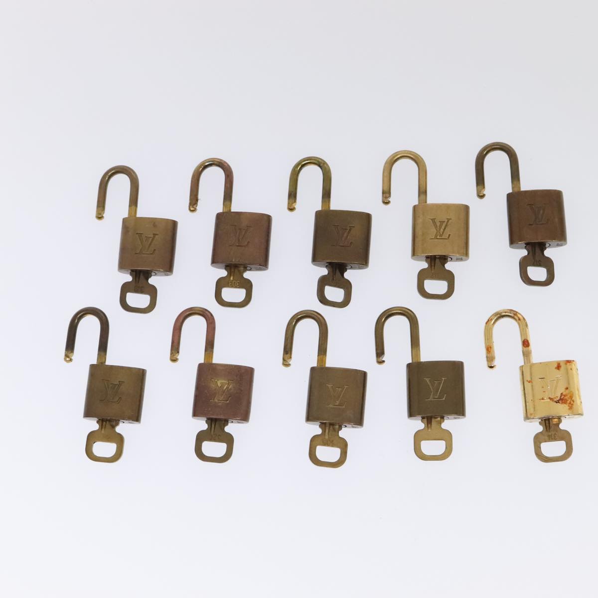 LOUIS VUITTON Padlock 10set metal Gold Tone LV 89071