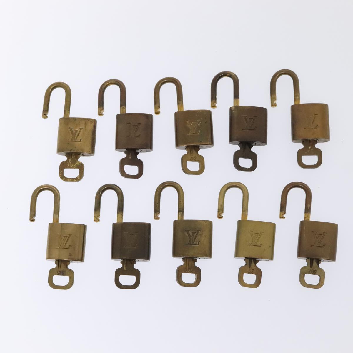 LOUIS VUITTON Padlock 10set metal Gold Tone LV 89073