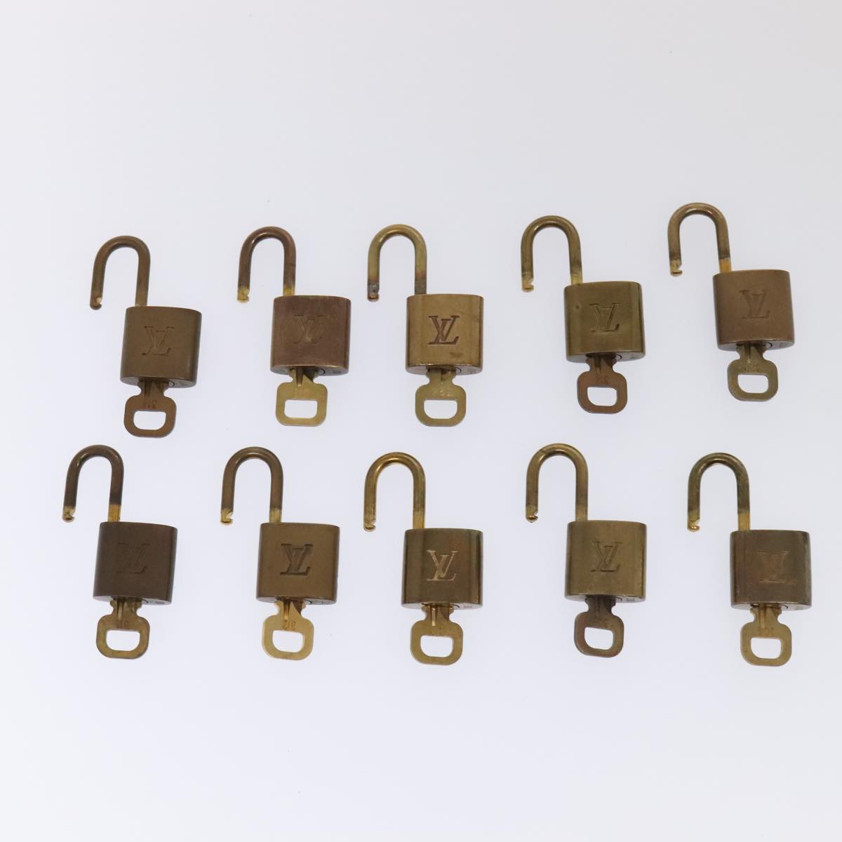 LOUIS VUITTON Padlock 10set metal Gold Tone LV 89074