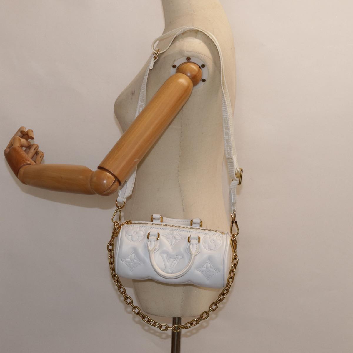 LOUIS VUITTON Bubble Glam Papillon BB Hand Bag Snow M59827 LV 89083SA