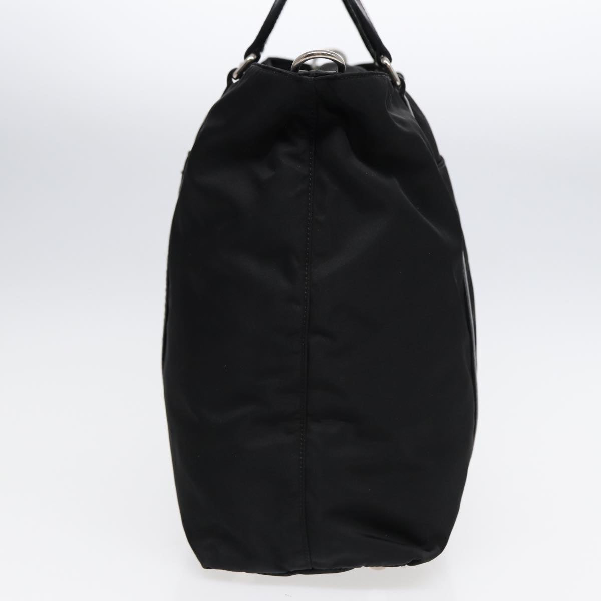 Luxury Prada Hand Bag Nylon 2way Black Silver 89129