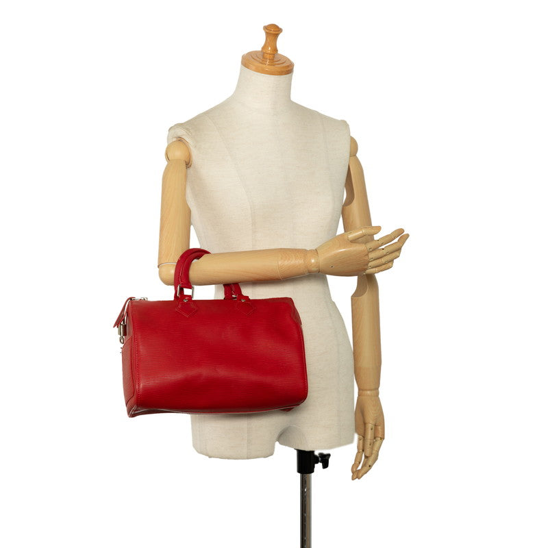 Louis Vuitton Epi Speedy 25 Handbag Mini Boston Bag M43017 Castilian Red Leather Louis Vuitton