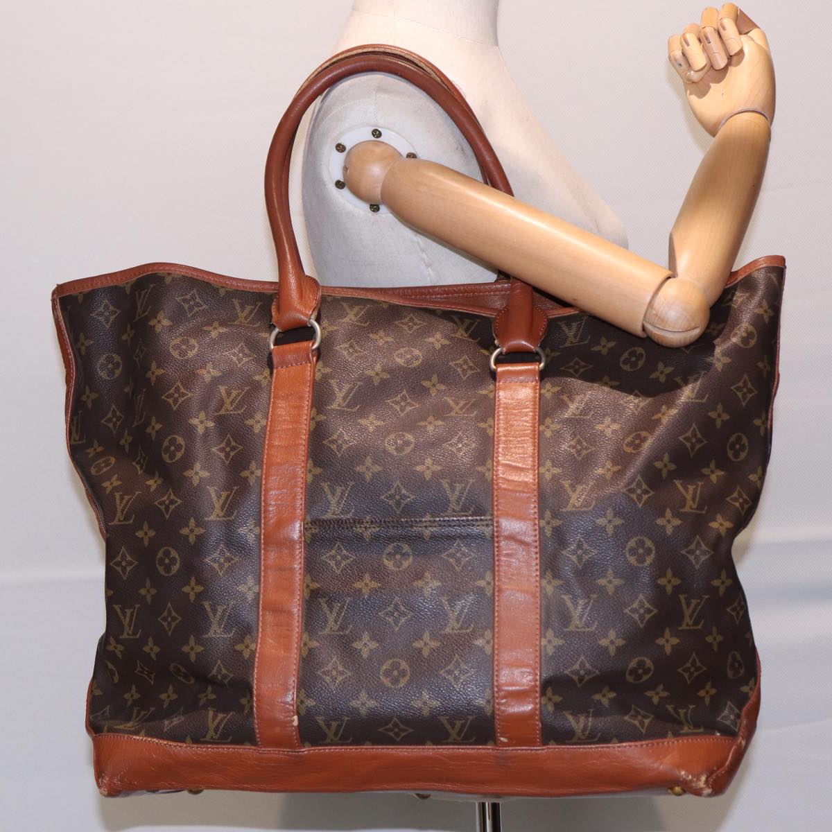 LOUIS VUITTON Monogram Sac Weekend GM Tote Bag M42420 LV 89222