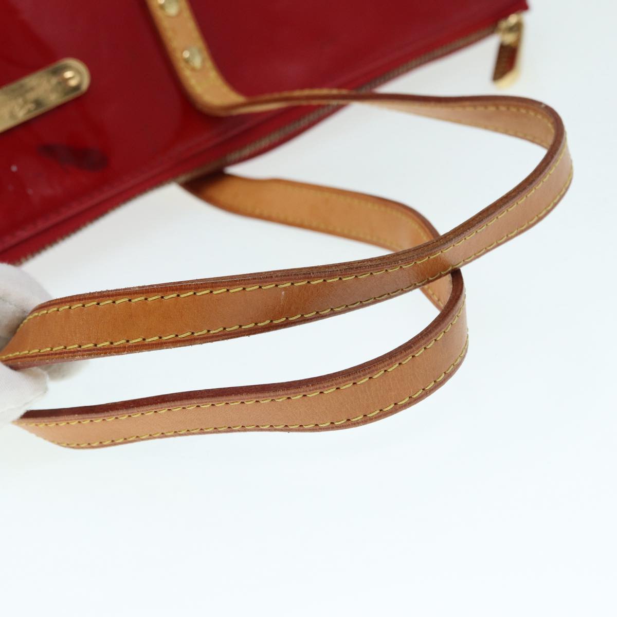 LOUIS VUITTON Monogram Vernis Bellevue GM Hand Bag Red M93587 LV 89431