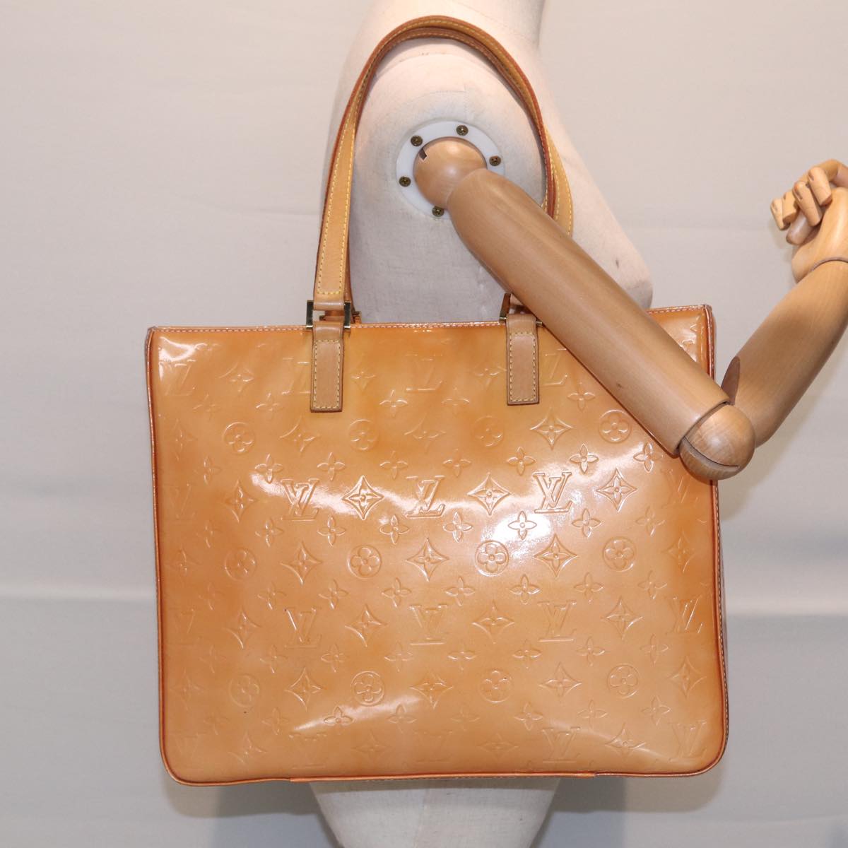 LOUIS VUITTON Monogram Vernis Columbus Bag Marshmallow Pink M91032 89459