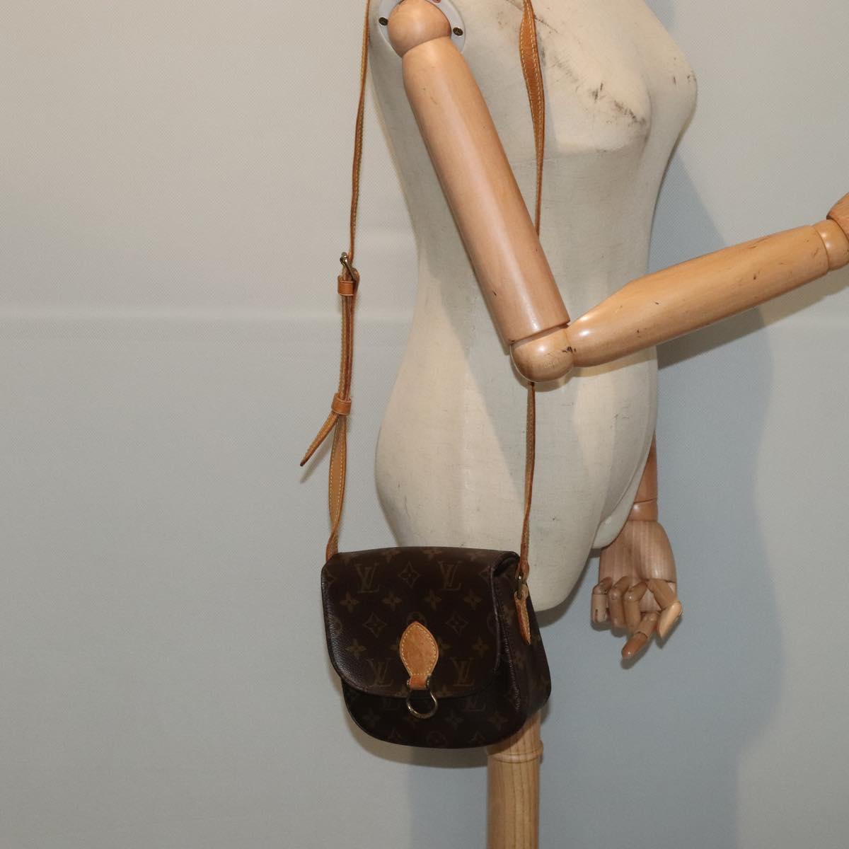 LOUIS VUITTON Monogram Saint Cloud PM Shoulder Bag M51244 LV 89490