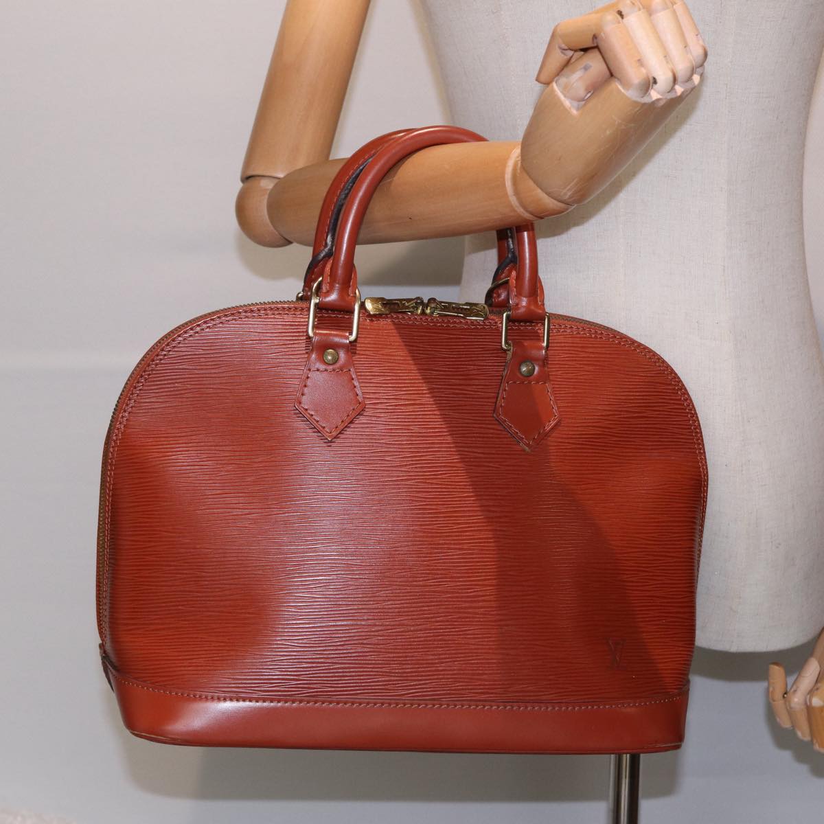 LOUIS VUITTON Epi Alma Hand Bag Brown M5214D LV 89518