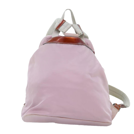 Luxury Prada Backpack Nylon Pink Silver 89617