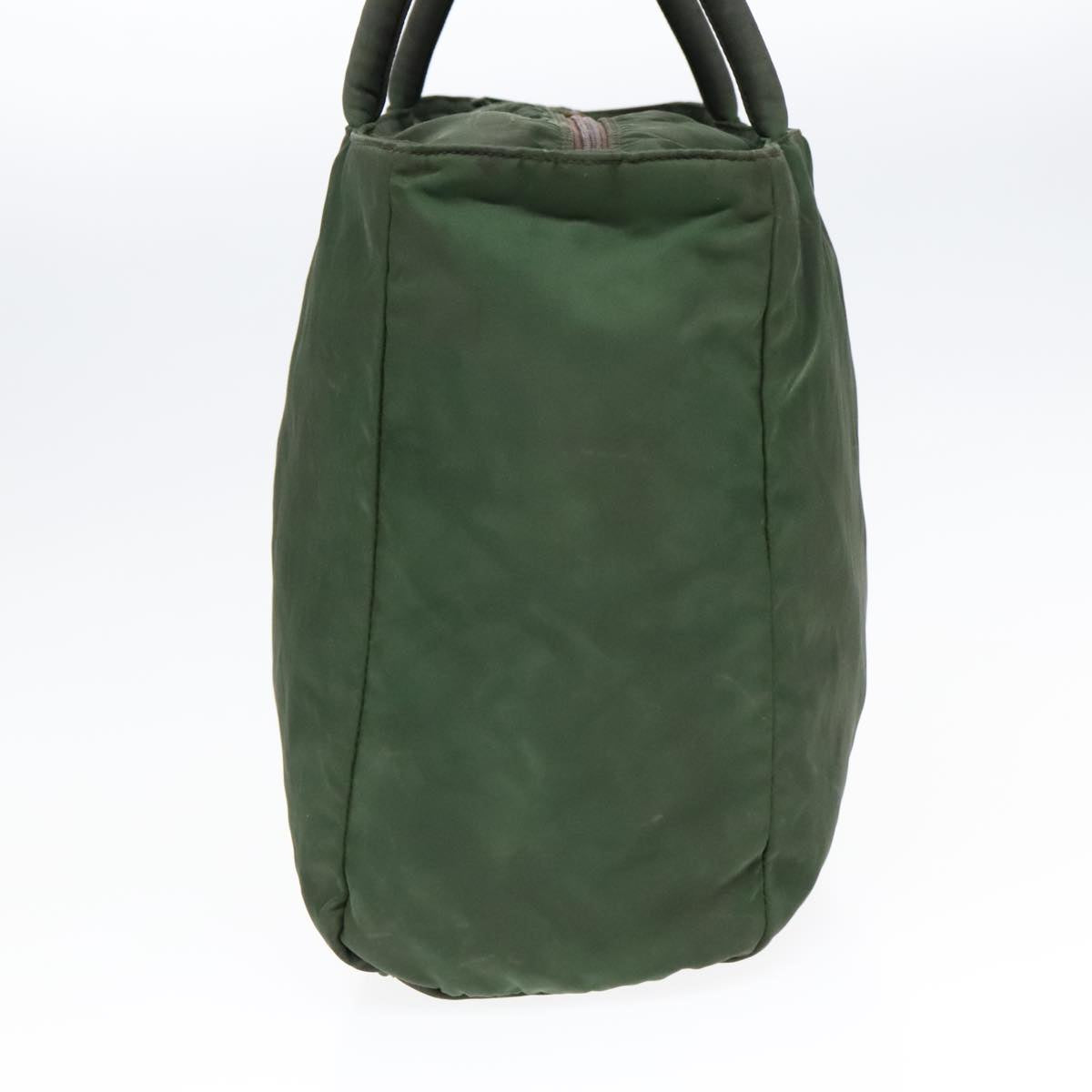 Luxury Prada Tote Bag Nylon Khaki Silver 89618