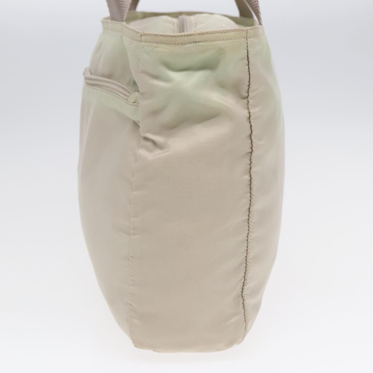 Luxury Prada Tote Bag Nylon Beige Silver 89784