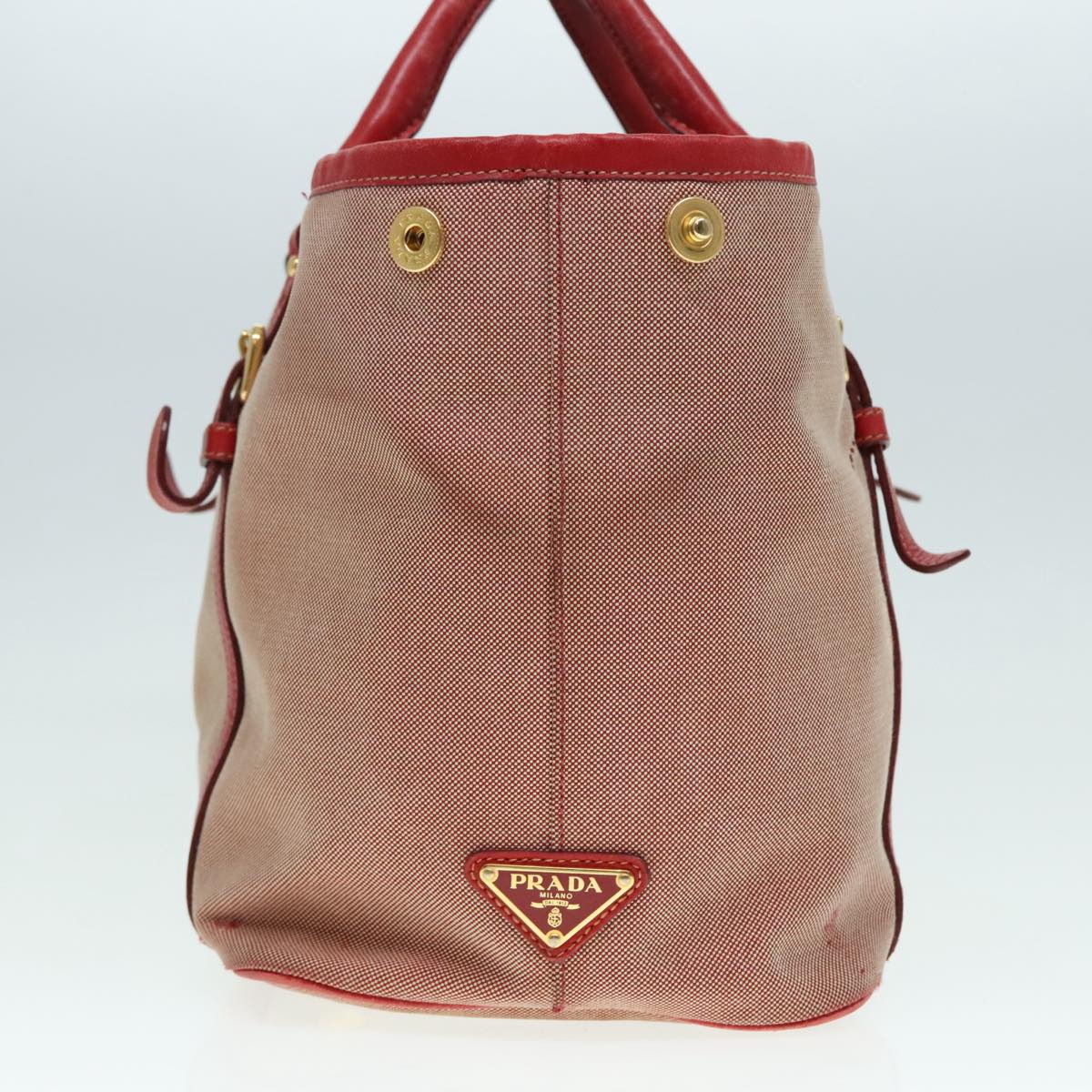 Luxury Prada Hand Bag Canvas Red 89789