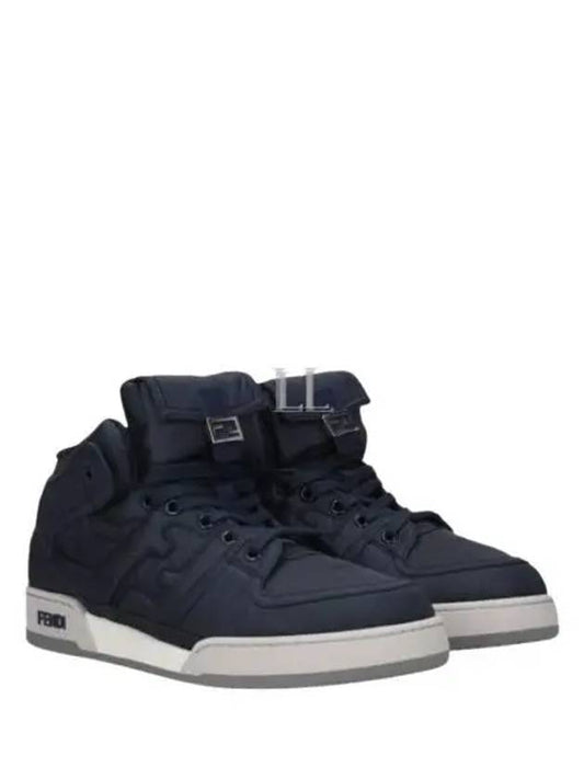 Luxury Fendi Match High Top Sneakers Blue