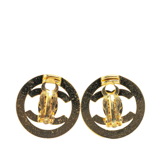 Chanel Vintage Coco Mark Turnlock Earrings