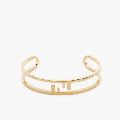 Luxury FendiO'LOCK OPEN BRACELET GOLD