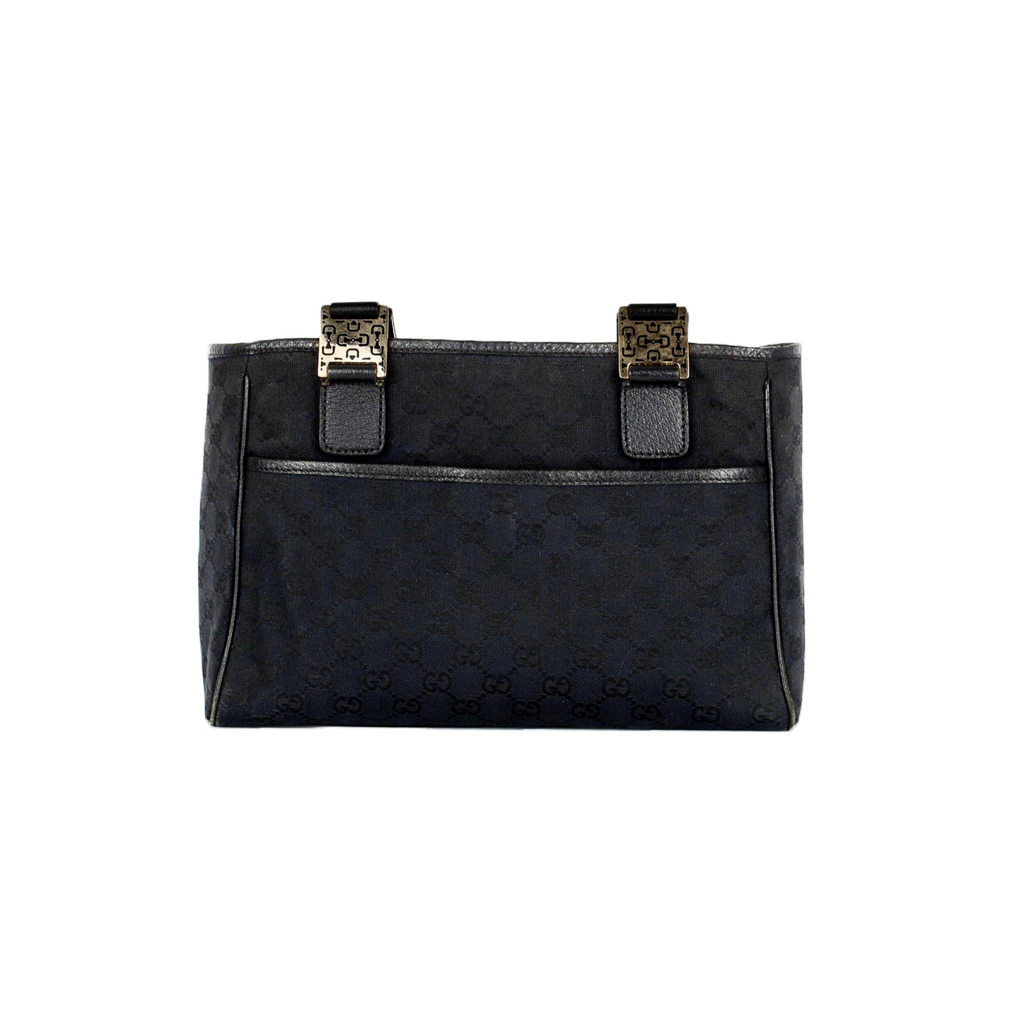 Luxury Gucci Trending 2025 Black GG Canvas Tote Bag - '00s