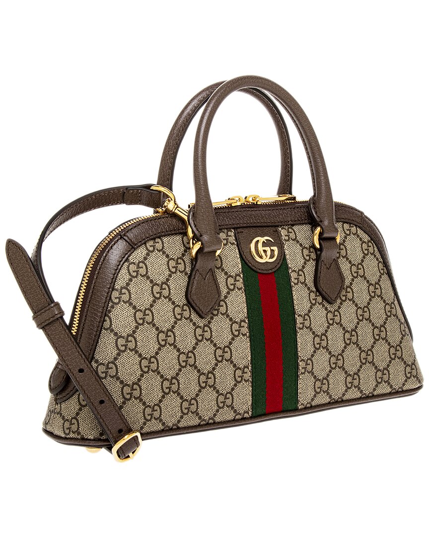 Luxury Gucci Trending 2025 Ophidia Small GG Supreme Canvas & Leather Shoulder Bag