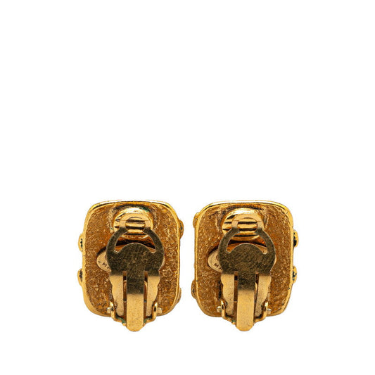 Chanel Vintage Coco Mark Square Earrings