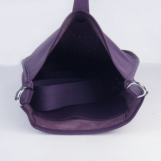 Luxury Hermes Evelyne I handbag H6309 purple silver