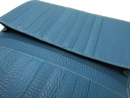 Luxury Hermes Wallet H1125 Wallet Cow Leather Blue