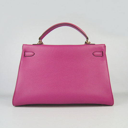 Luxury Hermes Kelly 35cm Togo Leather Handbag Peach/Golden