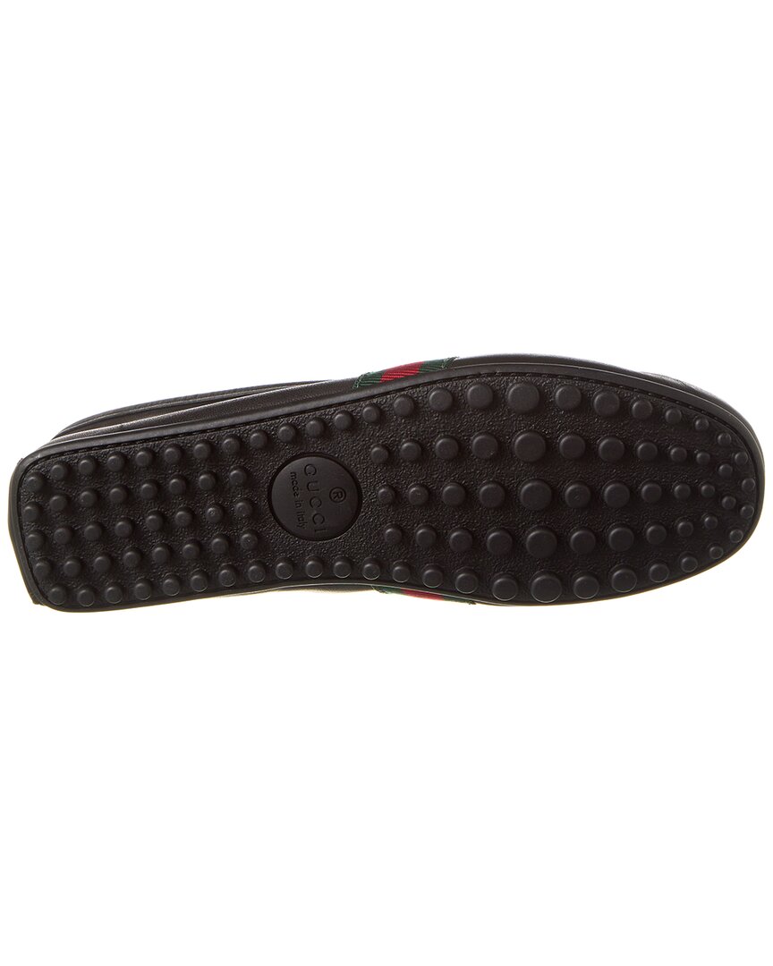Luxury Gucci Trending 2025 Web Leather Driver