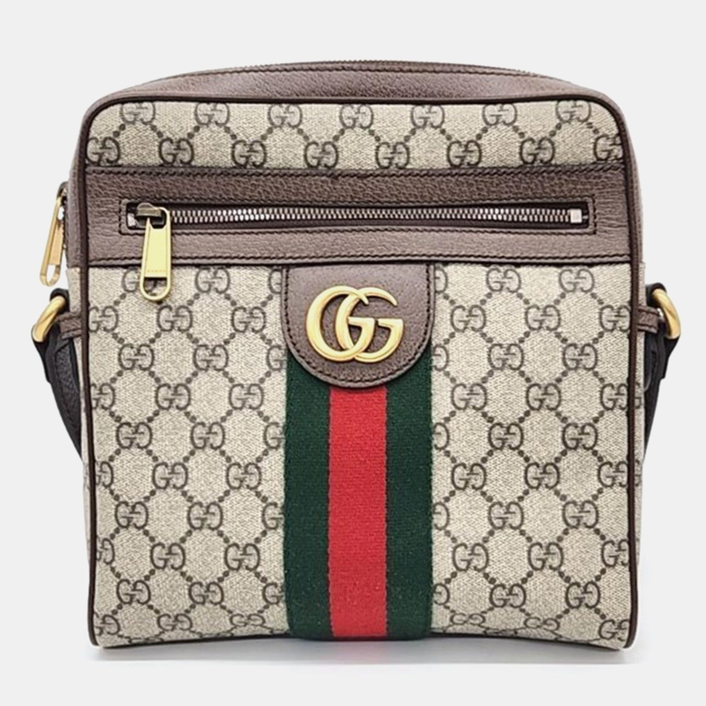 Luxury Gucci Trending 2025 Beige GG Canvas Small Ophidia Messenger Bag