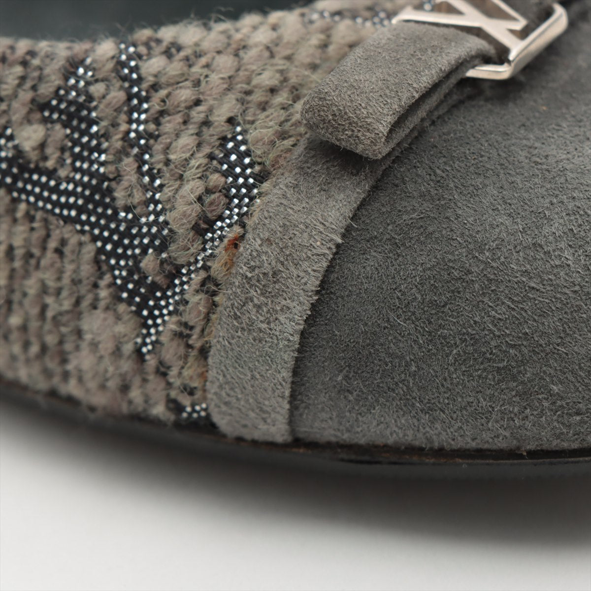 Louis Vuitton Twid Pump 38 1/2 Grey TC0153 Lift