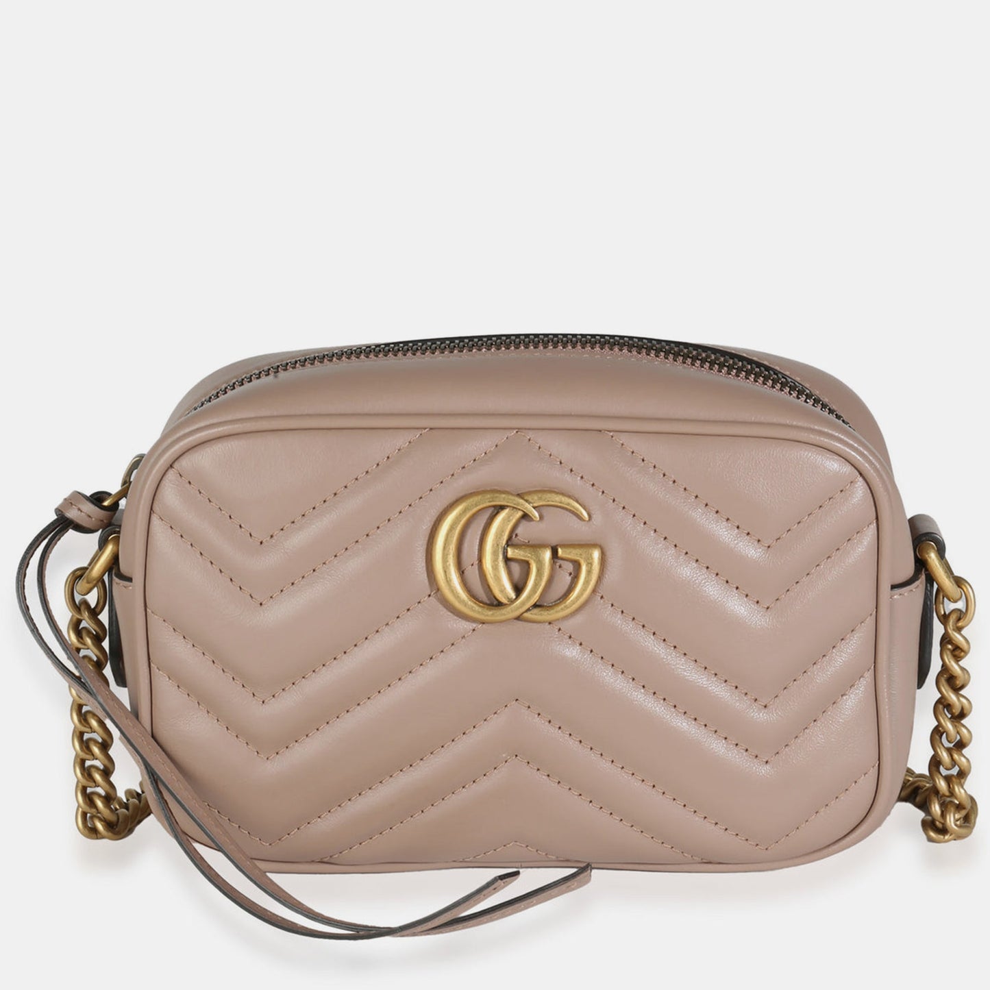 Luxury Gucci Trending 2025 Beige Matelasse Calfskin Small GG Marmont Shoulder Bag Bag