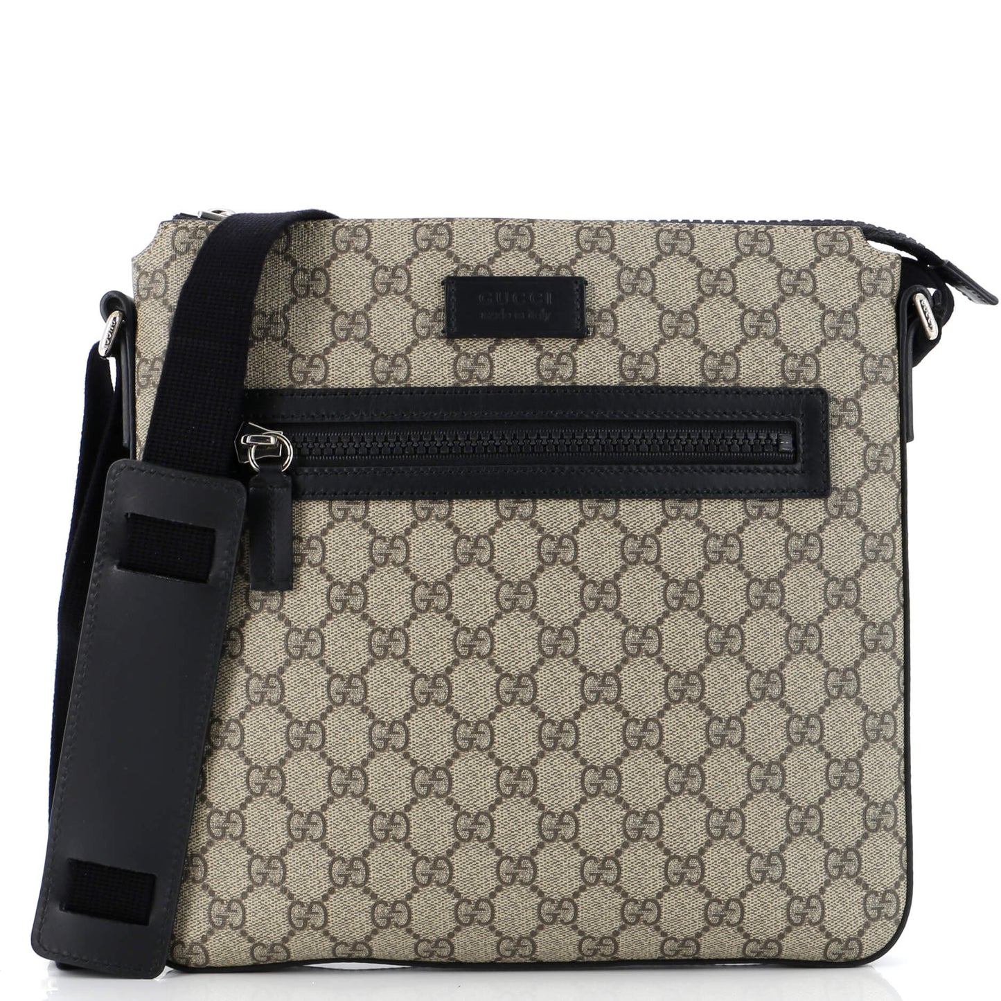 Luxury Gucci Trending 2025 Front Zip Messenger GG Coated Canvas Medium