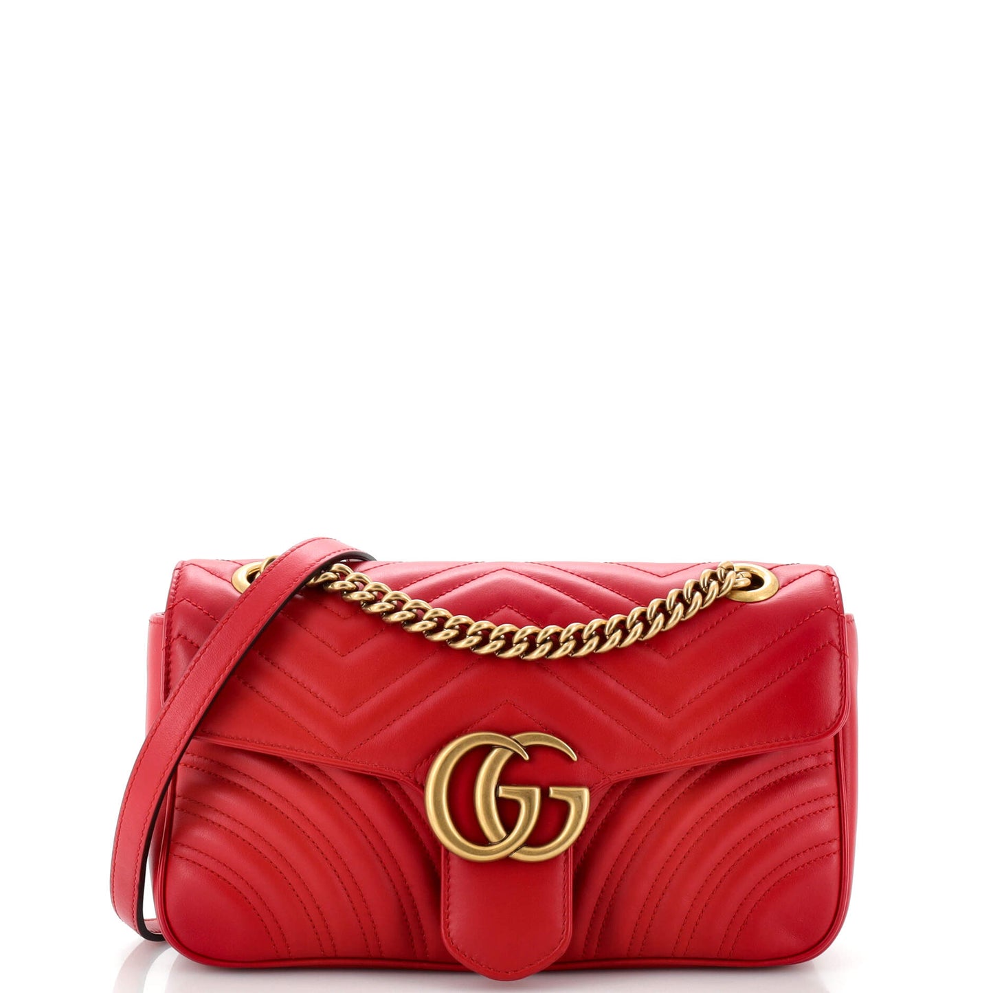 Luxury Gucci Trending 2025 GG Marmont Flap Bag Matelasse Leather Small