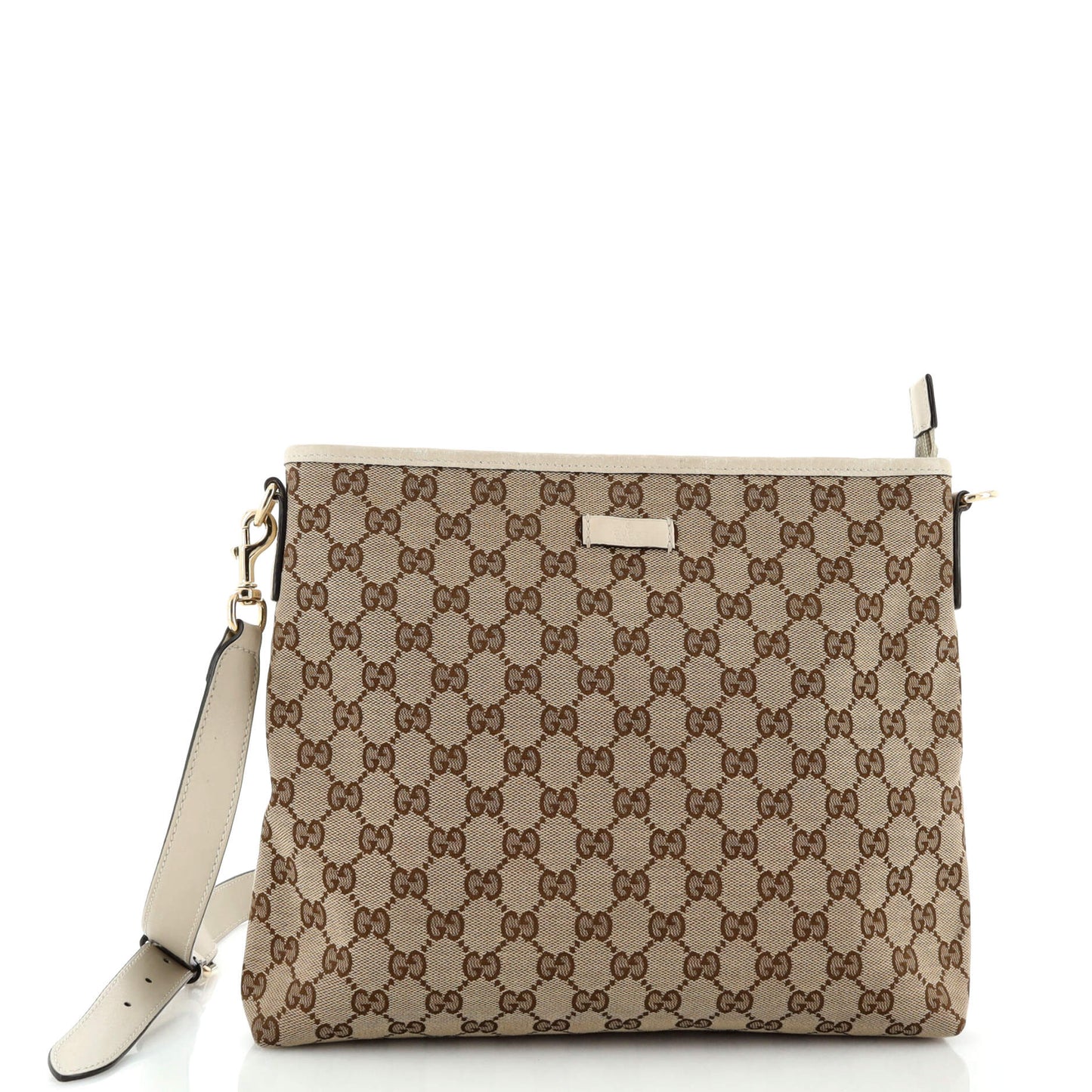 Luxury Gucci Trending 2025 Flat Messenger Bag GG Canvas Medium