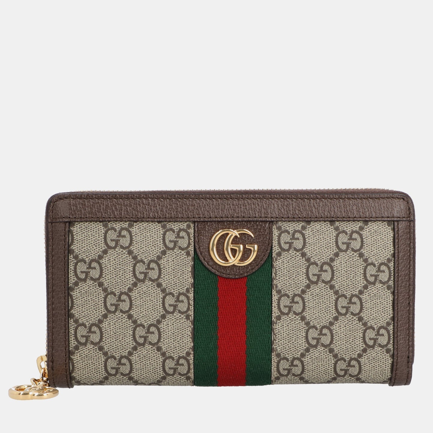 Luxury Gucci Trending 2025 Beige Canvas and Leather Ophidia Continental GG Supreme Continental Wallet