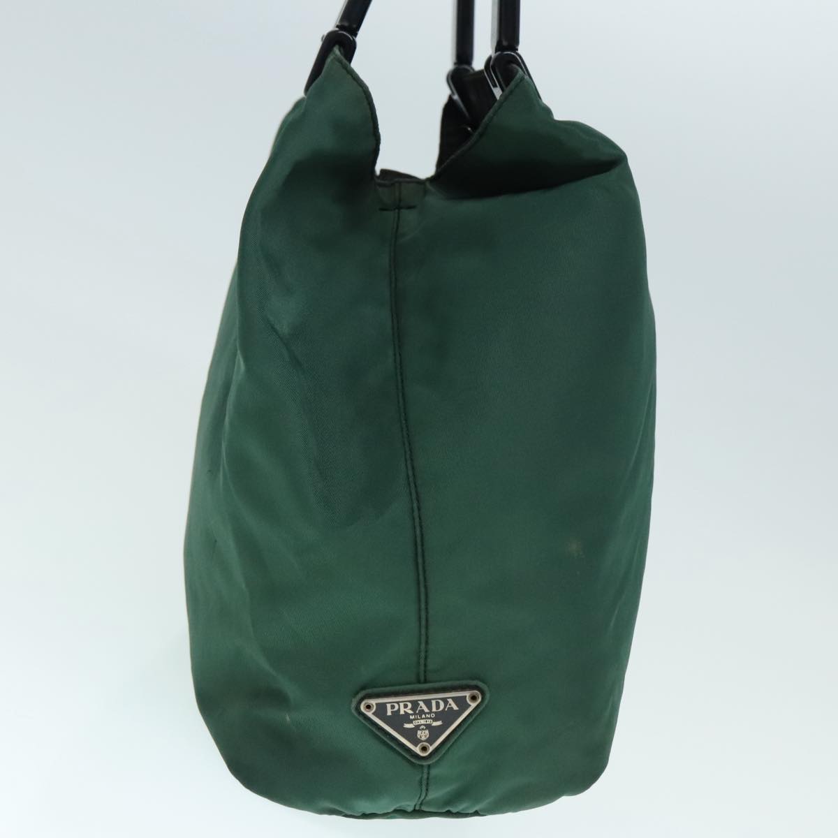 Luxury Prada Hand Bag Nylon Green Silver 90228
