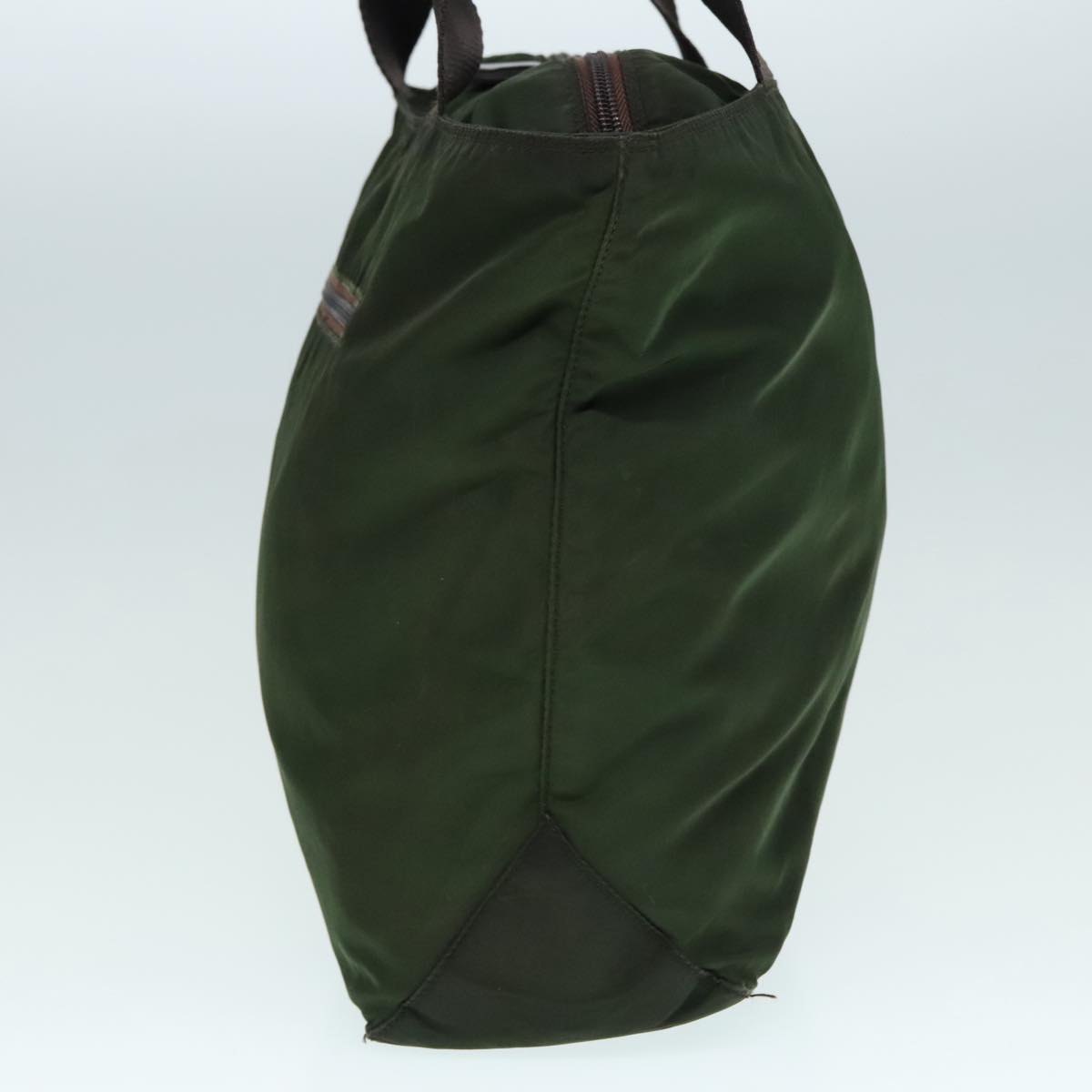 Luxury Prada Tote Bag Nylon Green Silver 90229