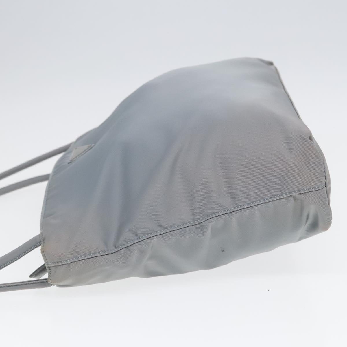 Luxury Prada Tote Bag Nylon Light Blue Silver 90235
