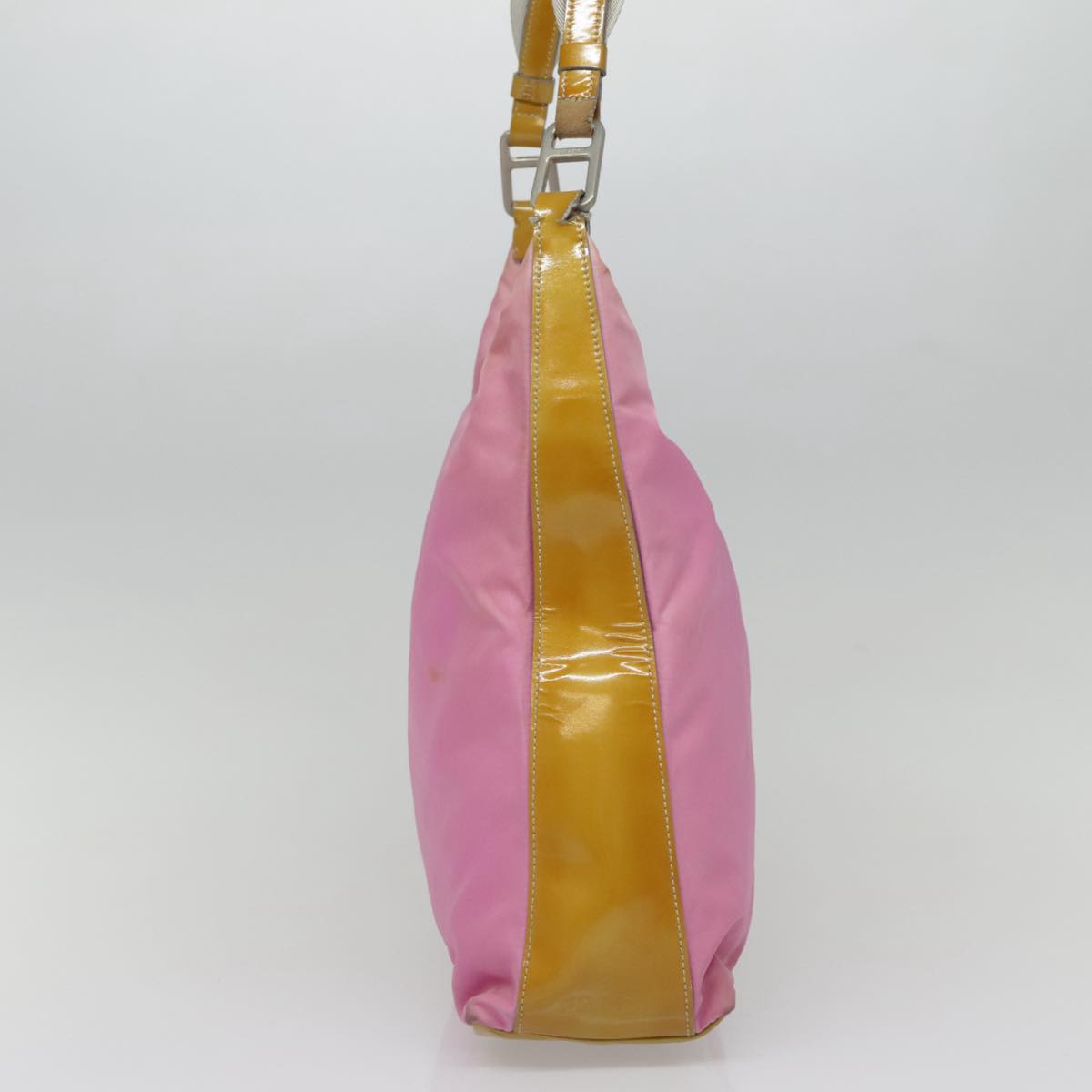 Luxury Prada Shoulder Bag Nylon Pink Silver 90242