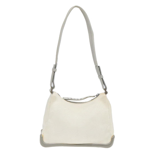 Luxury Prada Shoulder Bag Nylon White Silver 90261